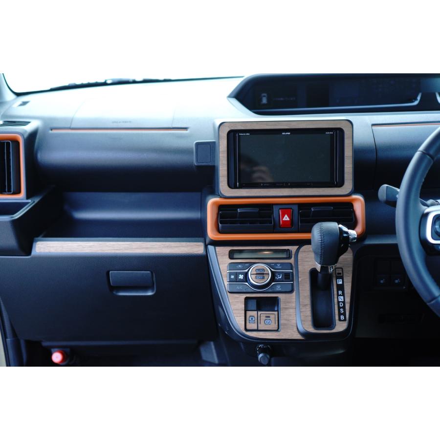 ダイハツ タントファンクロス ウォールナット インパネ 天然木ステッカー リアルウッド 突板 | タント | 04