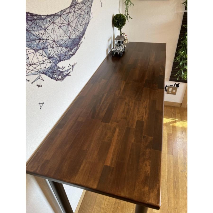 カウンターテーブル 杉 アイアン丸脚 （幅1200mm×奥行400mm×高さ684