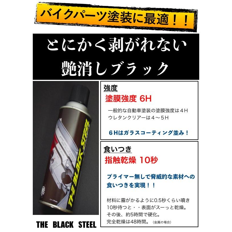 バイク塗装に最適 とにかく剥がれない艶消ブラック塗料 ガラスコーティング並みの塗膜強度 ３本セット 送料１本分 Spray B Bike Eighty Eight 通販 Yahoo ショッピング