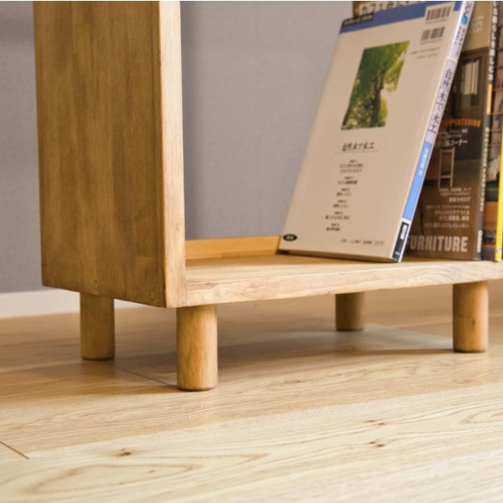 天然木 オープンシェルフ チェスト キャビネット 高さ77cm×幅40cm