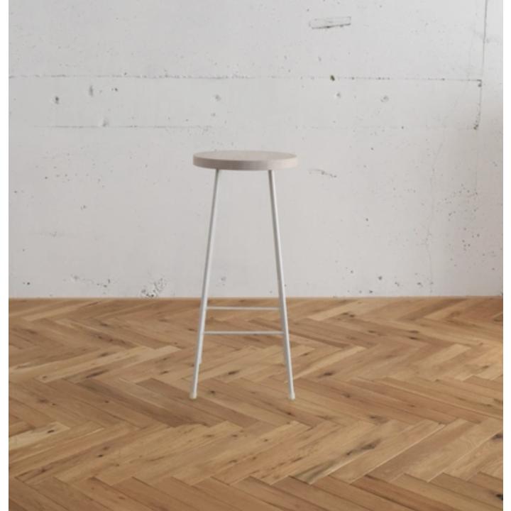 アイアンスツール　ホワイト ホワイト】スツール/アイアン・ウッド