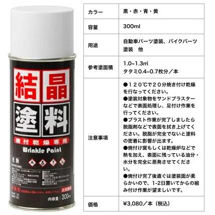 結晶塗料 カーベック CARVEK ４色選択（黒・赤・青・黄） 結晶塗装 エンジンヘッドカバー インテークマニホールド クランクケースカバー 塗装｜borderless88｜06