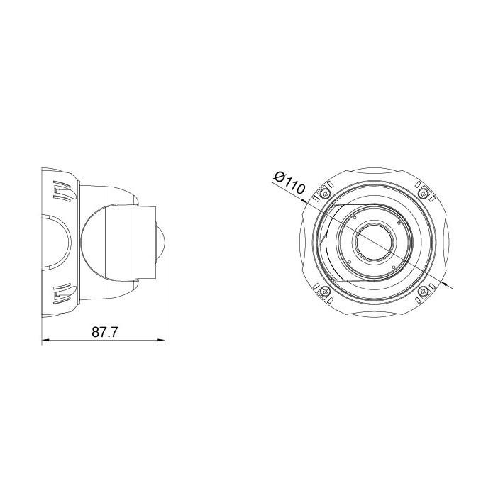 2.1メガピクセル ドーム型180°パノラマAHD防犯カメラ : ボーダレス
