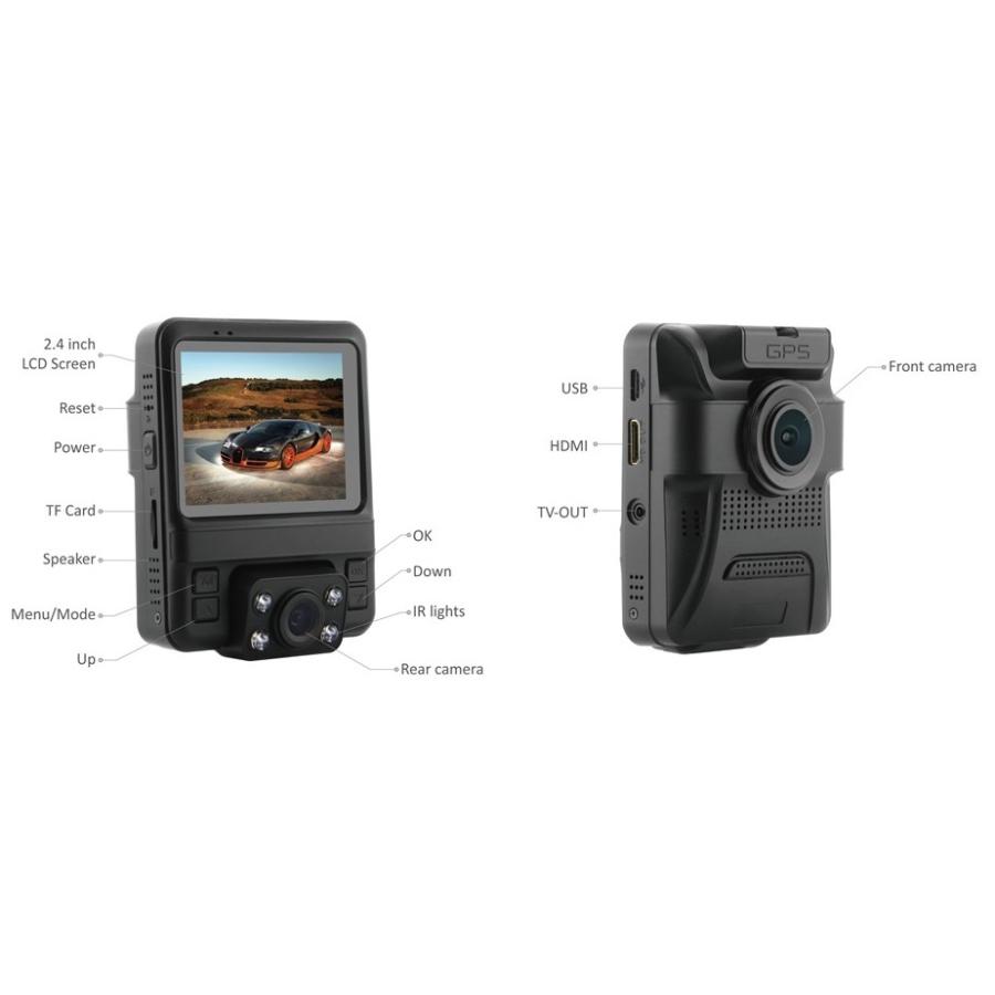 2カメラ搭載ドライブレコーダー　GPS、駐車中録画機能付き |  | 01