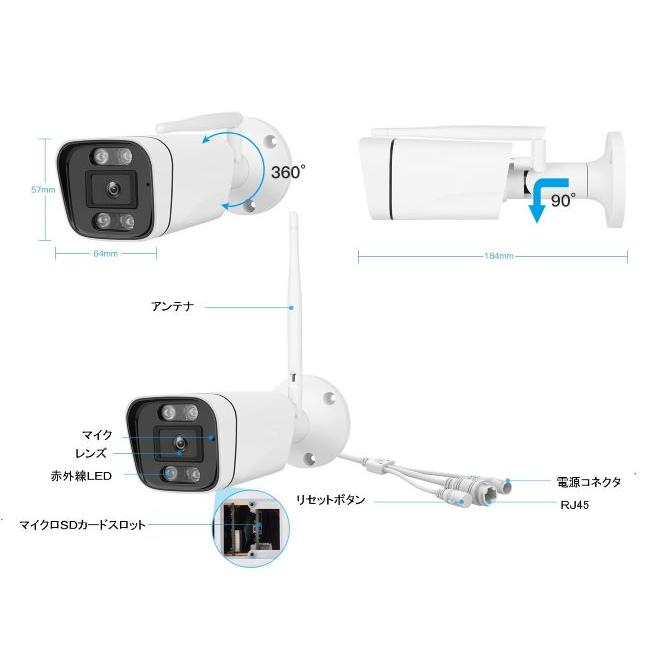 有線/無線LAN対応スマートセキュリティカメラ |  | 07