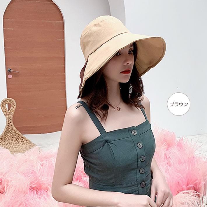 帽子 リボン付き レディース UVカット つば広 折りたたみOK 大きいサイズ 春 夏 秋 冬 ハット サイズ調整可能 おしゃれ 可愛い サファリハット 紫外線 日よけ |  | 01