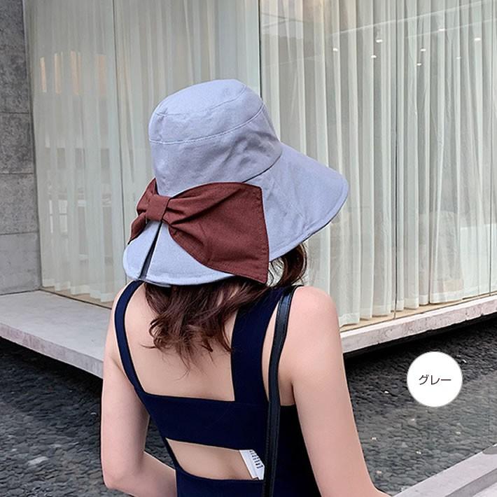 帽子 リボン付き レディース UVカット つば広 折りたたみOK 大きいサイズ 春 夏 秋 冬 ハット サイズ調整可能 おしゃれ 可愛い サファリハット 紫外線 日よけ |  | 04