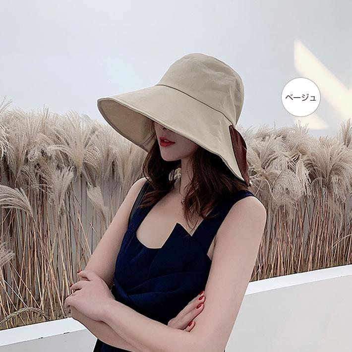 帽子 リボン付き レディース UVカット つば広 折りたたみOK 大きいサイズ 春 夏 秋 冬 ハット サイズ調整可能 おしゃれ 可愛い サファリハット 紫外線 日よけ |  | 07