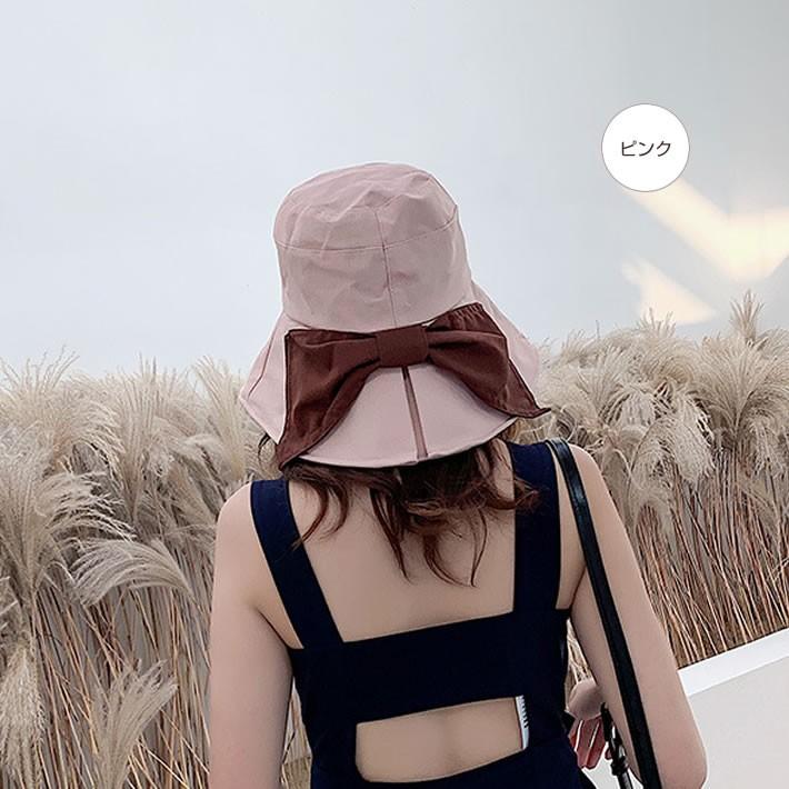 帽子 リボン付き レディース UVカット つば広 折りたたみOK 大きいサイズ 春 夏 秋 冬 ハット サイズ調整可能 おしゃれ 可愛い サファリハット 紫外線 日よけ |  | 09