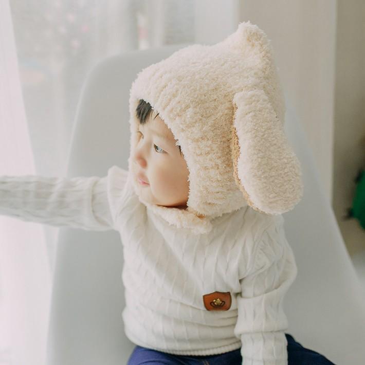 子供用 アニマルフードのニット帽 耳付き もこもこ耳 ベビーニット帽 兎耳 ニットキャップ スヌード キッズ ベビーかわいい 秋 冬 男の子 女の子 送料無料 |  | 02