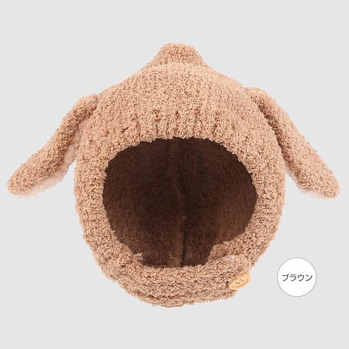 子供用 アニマルフードのニット帽 耳付き もこもこ耳 ベビーニット帽 兎耳 ニットキャップ スヌード キッズ ベビーかわいい 秋 冬 男の子 女の子 送料無料 |  | 05