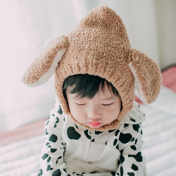 子供用 アニマルフードのニット帽 耳付き もこもこ耳 ベビーニット帽 兎耳 ニットキャップ スヌード キッズ ベビーかわいい 秋 冬 男の子 女の子 送料無料 |  | 06