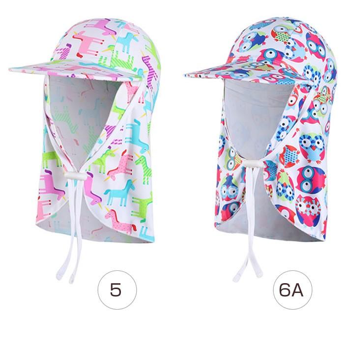 水泳帽 水泳帽子 水泳キャップ ツバ付き UVカット 紫外線対策 日よけ 帽子 キッズ 子供 柄付き スイムキャップ スイミング【メール便送料無料 売れ筋 新商品】 |  | 03