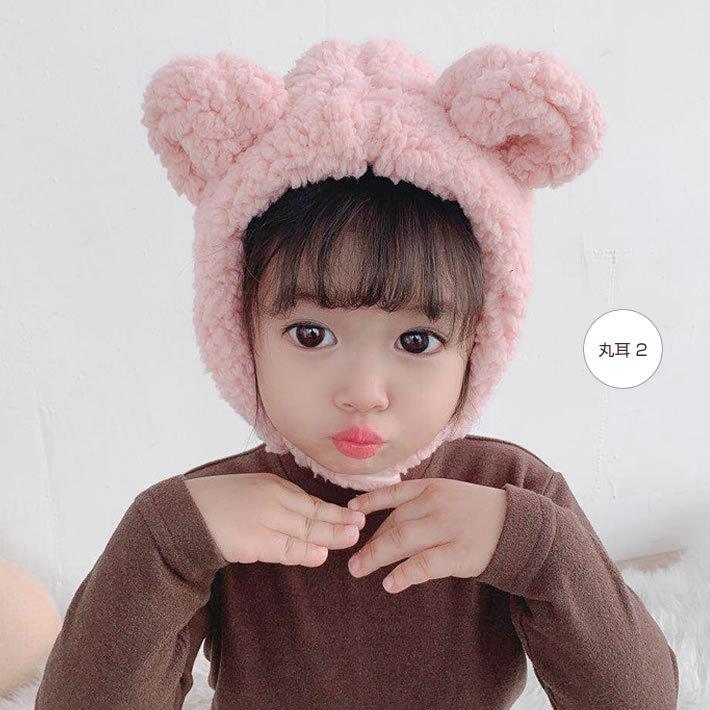 帽子 フードウォーマー ネックウォーマー一体型 耳付 可愛い アニマル兎 パンダ クマ マウス 長耳 丸耳 キッズ 秋冬 防寒 暖かい ニット帽 衣装 子供 送料無料 |  | 11