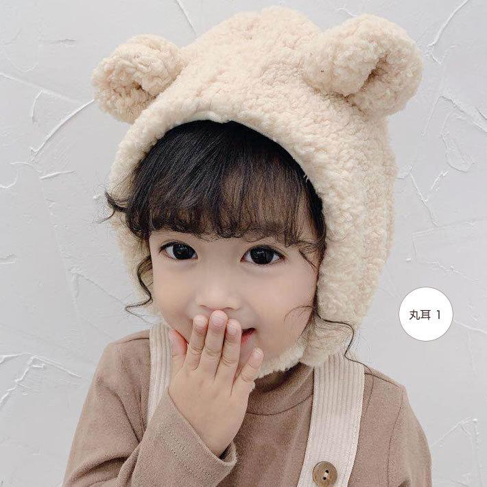 帽子 フードウォーマー ネックウォーマー一体型 耳付 可愛い アニマル兎 パンダ クマ マウス 長耳 丸耳 キッズ 秋冬 防寒 暖かい ニット帽 衣装 子供 送料無料 |  | 02