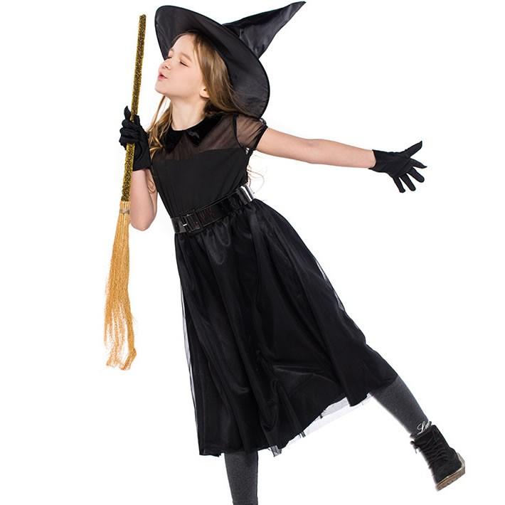 魔女 コスプレ 衣装 ハロウィン 子供 ワンピース 魔女 女の子 エレガント 魔法使い ウィッチ デビル 魔法師 仮装ドレス キッズ コスチューム cosplay 送料無料 |  | 01