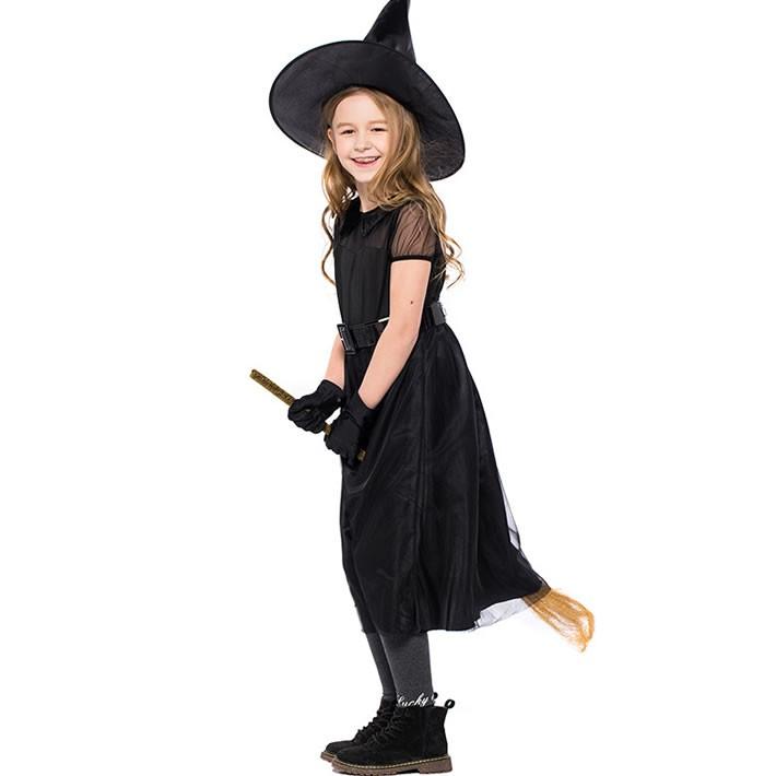 魔女 コスプレ 衣装 ハロウィン 子供 ワンピース 魔女 女の子 エレガント 魔法使い ウィッチ デビル 魔法師 仮装ドレス キッズ コスチューム cosplay 送料無料 |  | 04