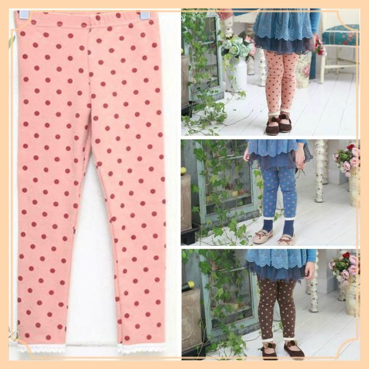 韓国子供服 水玉長レギンス キッズ かわいい 女の子 男の子 ボトムス パンツ 長ズボン 春夏秋 100cm 110cm 120cm 130cm 140cm | 