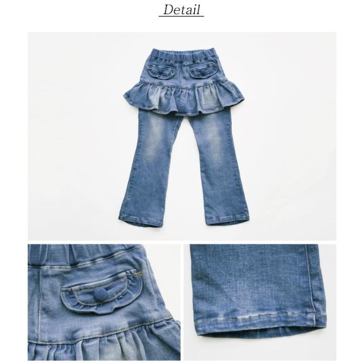 韓国子供服 ウェストフリル付き スイート風 デニムパンツキッズ ロングパンツ ジーパン 春秋冬 90cm 100cm 110cm 120cm 130cm 140cm 150cm オススメ 売れ筋 |  | 11