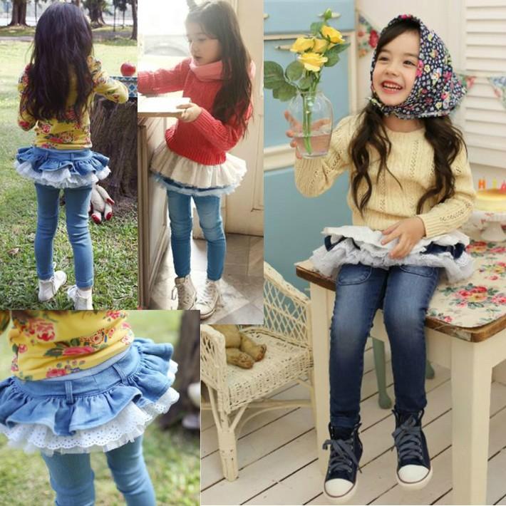 韓国子供服 ウェストフリル付き スイート風 デニムパンツキッズ ロングパンツ ジーパン 春秋冬 90cm 100cm 110cm 120cm 130cm 140cm 150cm オススメ 売れ筋 |  | 02