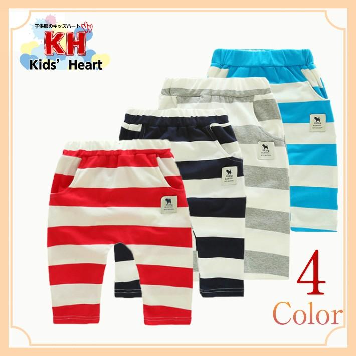 韓国子供服 ボーダーハーフパンツ キッズ 女の子 男の子 ハーフパンツ 半端丈パンツ ジーンズ ジーパン フリル デニム 春秋冬 90cm 100cm 110cm 120cm 130cm | 