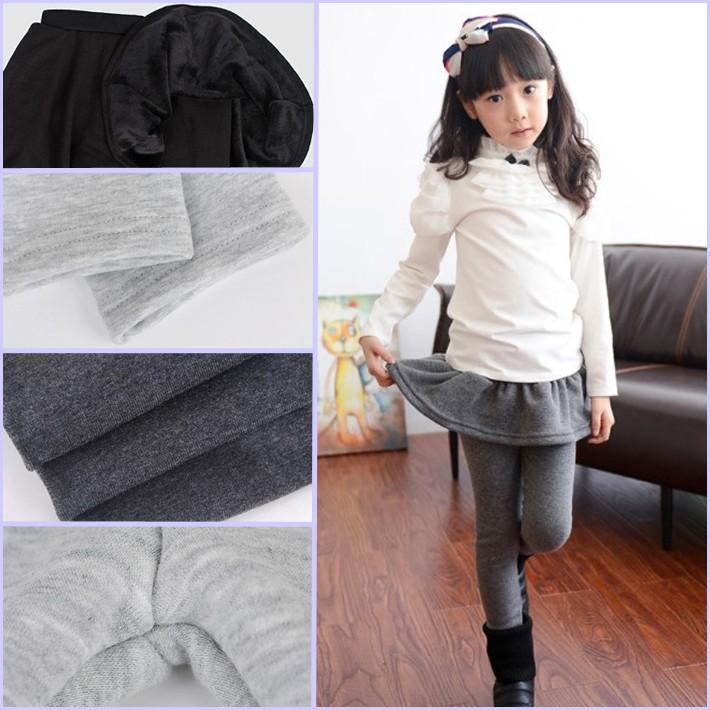 【子供服】シンプルスカート付き 裏起毛レギンスパンツ★キッズ 女の子 かわいい 可愛い おしゃれ【売れ筋】【新商品】 |  | 04