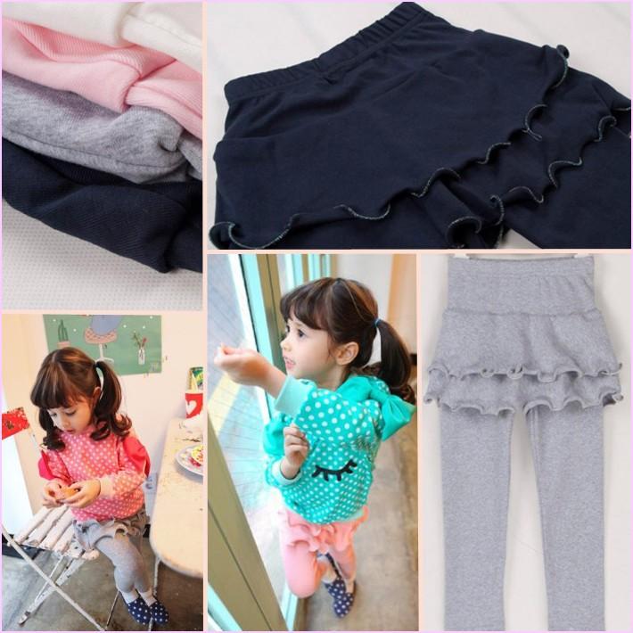 子供服　2重スカート付き十分丈レギンスキッズ 女の子 スカッツ 2重フリル  送料無料 売れ筋　新商品 |  | 05