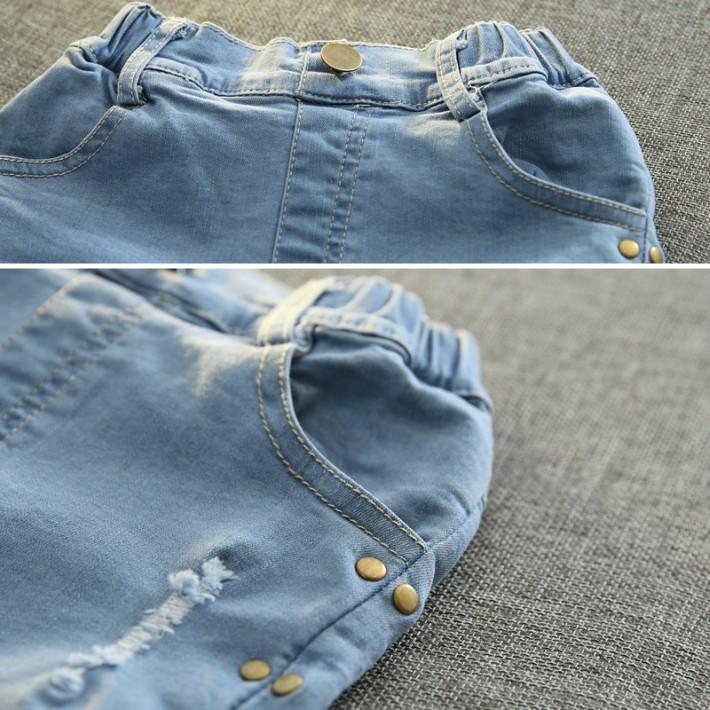 韓国子供服 ダメージ ショットパンツ 女の子 男の子 ワイドパンツ コンビネゾン サスベンダー付き 春夏秋 100cm 110cm 120cm 130cm 140cm オススメ 新商品 |  | 03