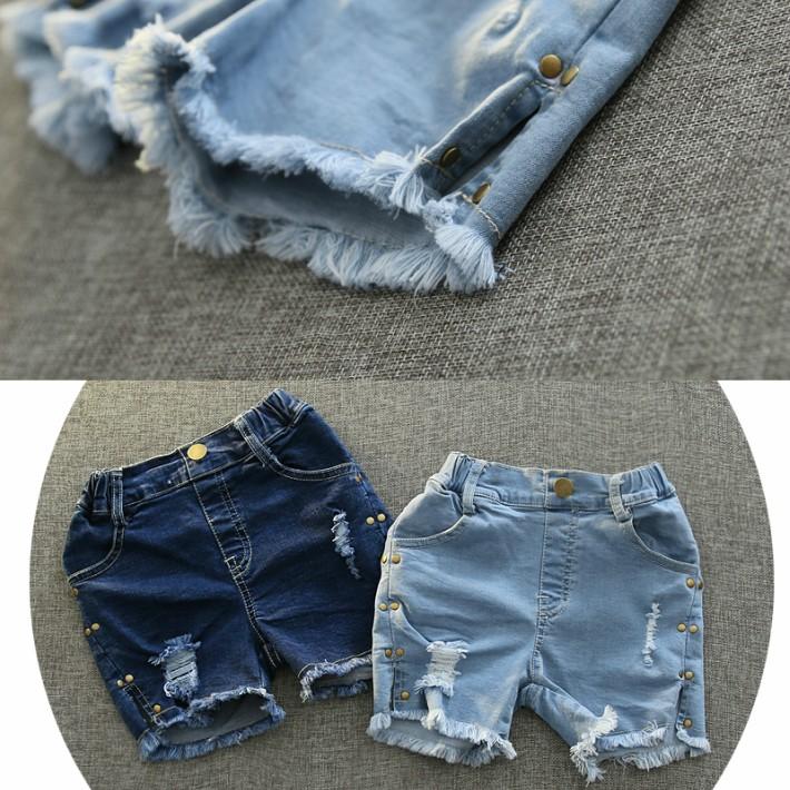 韓国子供服 ダメージ ショットパンツ 女の子 男の子 ワイドパンツ コンビネゾン サスベンダー付き 春夏秋 100cm 110cm 120cm 130cm 140cm オススメ 新商品 |  | 05