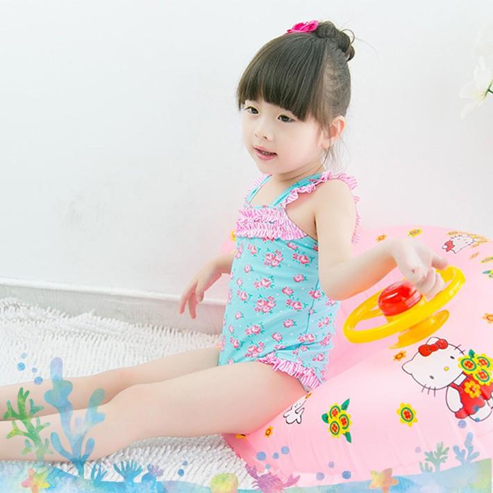 子供水着 フリル付小花柄ワンピース水着 キッズ かわいい 女の子