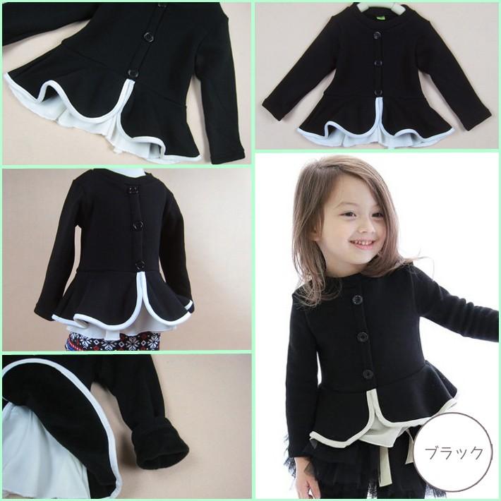 【子供服】据え2段フリル 長袖裏起毛トップス★キッズ 女の子 かわいい 可愛い おしゃれ【売れ筋】【新商品】 |  | 01