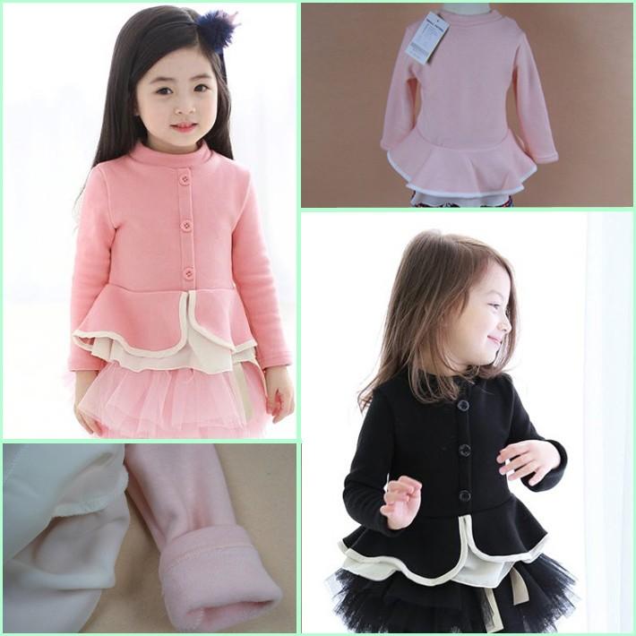 【子供服】据え2段フリル 長袖裏起毛トップス★キッズ 女の子 かわいい 可愛い おしゃれ【売れ筋】【新商品】 |  | 04