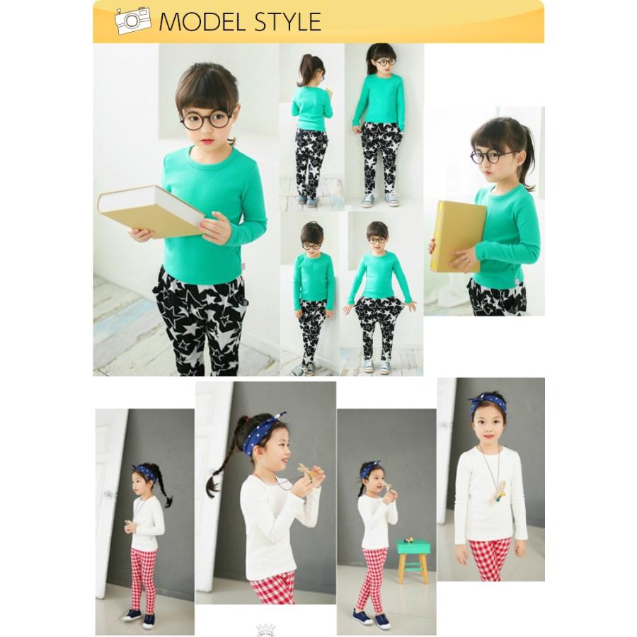 韓国子供服 選べる9色 シンプル無地 長袖Tシャツ キッズ かわいい 女の子 男の子 長袖トップス レース リボン ブローチ 100cm 110cm 120cm 130cm 140cm |  | 04