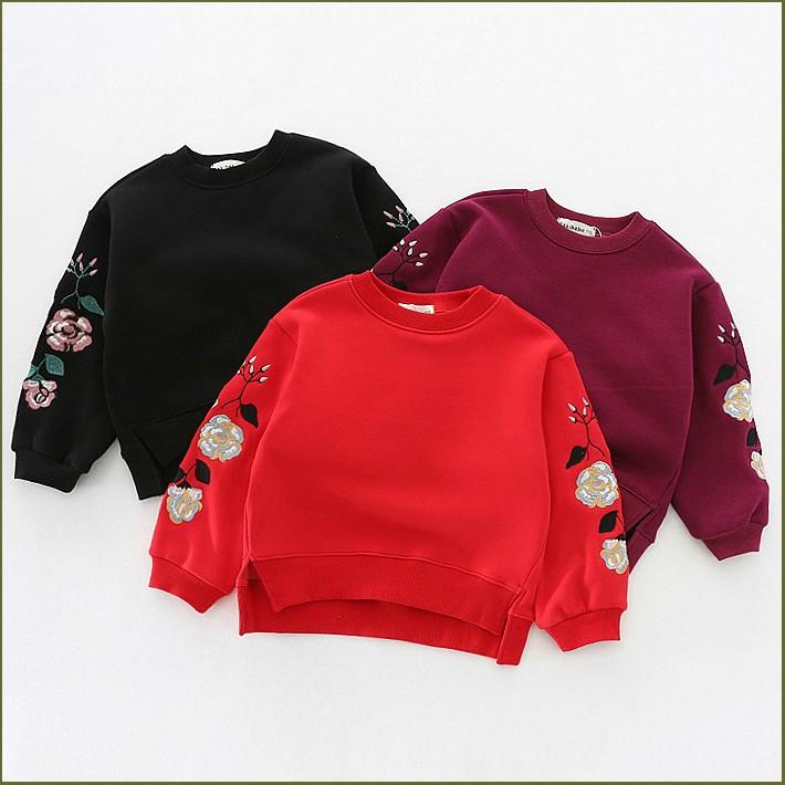 刺繍入り パフスリーブ 裏起毛トップス 袖コンシャス 袖ボリューム【売れ筋】【新商品】 |  | 05