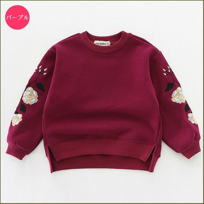 刺繍入り パフスリーブ 裏起毛トップス 袖コンシャス 袖ボリューム【売れ筋】【新商品】 |  | 07