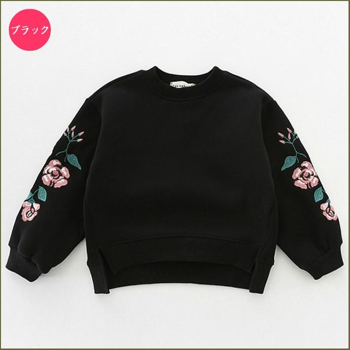 刺繍入り パフスリーブ 裏起毛トップス 袖コンシャス 袖ボリューム【売れ筋】【新商品】 |  | 08