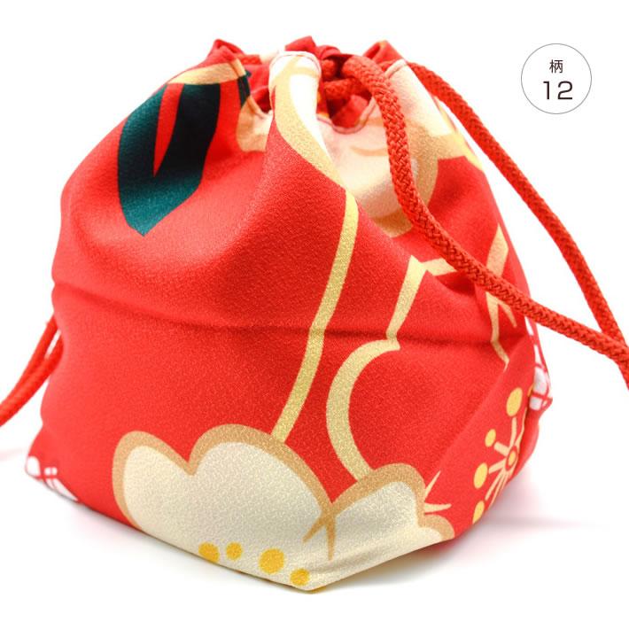 柄巾着 浴衣 巾着袋 きんちゃく バッグ ゆかた 和柄 花柄 鶴 赤 ピンク ブルー グリーン  黒 黄 ブラウン 袴 振袖 卒業式 夏祭り 花火大会 浴衣姿でのお出かけに |  | 12
