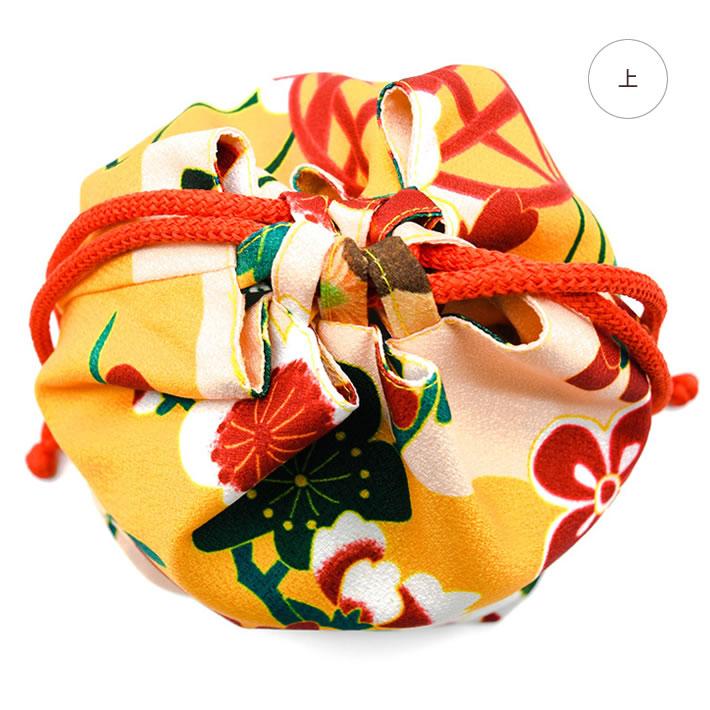 柄巾着 浴衣 巾着袋 きんちゃく バッグ ゆかた 和柄 花柄 鶴 赤 ピンク ブルー グリーン  黒 黄 ブラウン 袴 振袖 卒業式 夏祭り 花火大会 浴衣姿でのお出かけに |  | 16