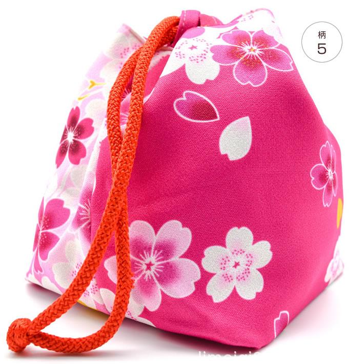 柄巾着 浴衣 巾着袋 きんちゃく バッグ ゆかた 和柄 花柄 鶴 赤 ピンク ブルー グリーン  黒 黄 ブラウン 袴 振袖 卒業式 夏祭り 花火大会 浴衣姿でのお出かけに |  | 05