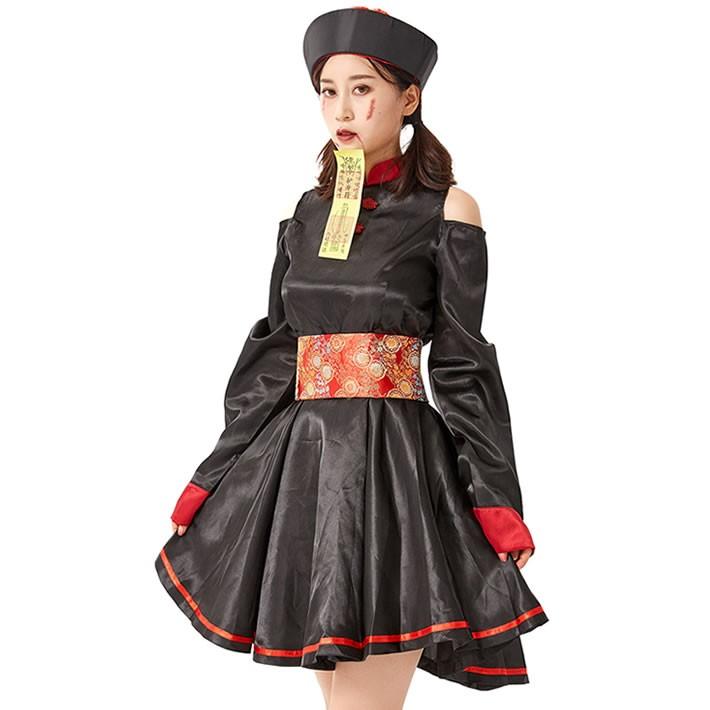 キョンシー コスプレ ハロウィン 仮装 衣装 レディース ゾンビ キョンシーガールズ 中国 妖怪 おばけ 可愛い 悪魔 チャイナ 中華 演出服 ベアルック 送料無料 |  | 01