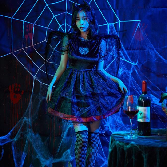 ハロウィン 悪魔 天使 コスプレ 衣装 悪魔くん 天使君 コスチューム セクシー 小悪魔 レディース デビル&エンジェル 天使と悪魔 仮装 羽根つき 送料無料 |  | 06