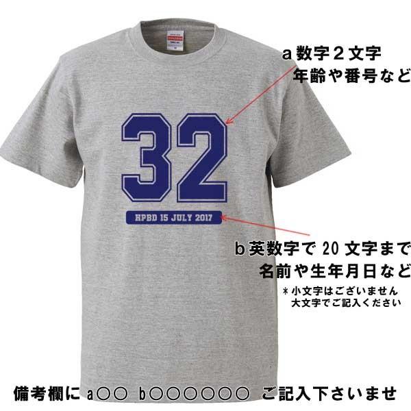 Tシャツ 名入れ 誕生日 ギフト半袖Tシャツ カレッジ プレゼント 三十路 四十路 大きいサイズ |  | 02
