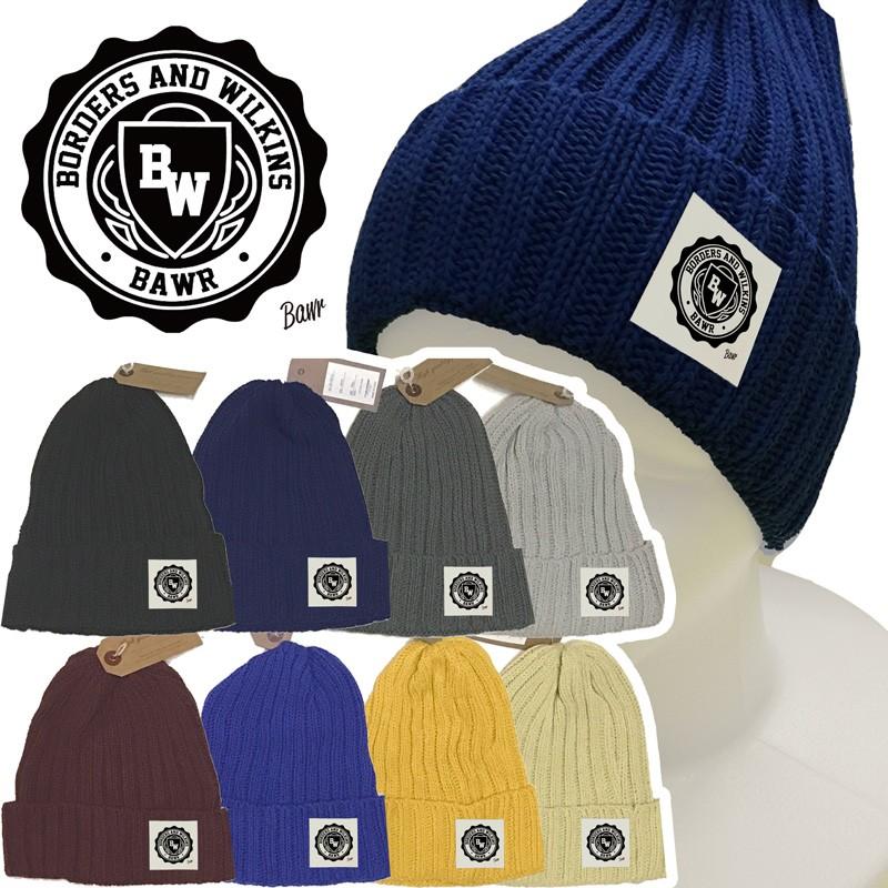 ニット帽/メール便 /8カラー/ BWカレッジ(kn05) 綿100％ ワッチキャップ　帽子/CAP/メンズ/ アメカジ・きれい目・ストリート | 