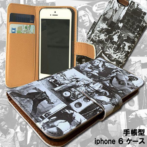 メール便OK 手帳型 iPhone6/6s iPhone7 iPhone8  iPhoneX カバー アイフォン Diary ダイアリー スマホケース スタンド カード Reggae レゲエ通販｜borders-store