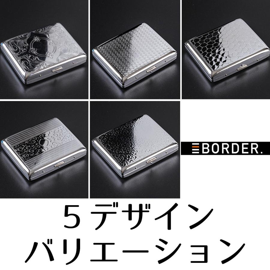 シガレットケース タバコケース メンズ レディース おしゃれ メタル 金属 たばこ入れ 煙草 ワンタッチ シルバー 銀 送料無料 20本収納 :GS399-403:BORDER. - 通販 - Yahoo!ショッピング シガレットケース タバコケース メンズ レディース おしゃれ メタル 金属 たばこ入れ 煙草 ワンタッチ シルバー 銀 送料無料 20本収納 :GS399-403:BORDER. - 通販 - Yahoo!ショッピング