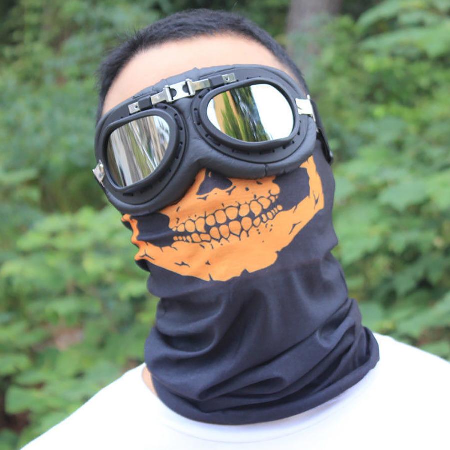 スカルマスク 金と赤のグラデーション ジェットスキー等 サバイバル