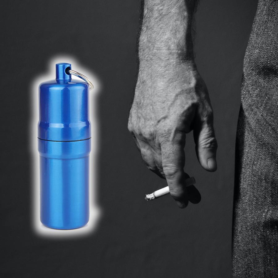 携帯灰皿 キーホルダー おしゃれ 密閉 アシュトレイ 臭わない たばこケース 吸殻入れ 防水 合金 アウトドア におわない 黒 金 青 銀 送料無料 Gs437 439 Border 通販 Yahoo ショッピング