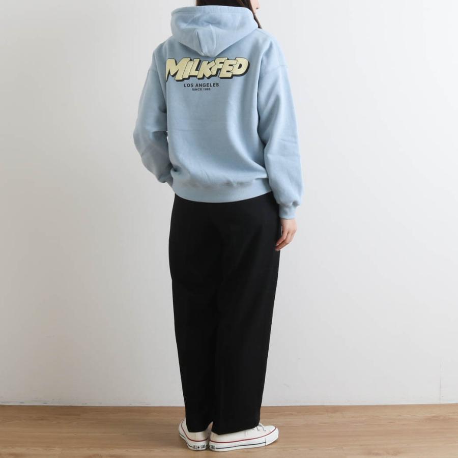 MILKFED. ミルクフェド パーカー レディース 送料無料 MOVEMENT LOGO SWEAT HOODIE スウェット フーディー Y2K 103233012027 ロゴ 裏起毛｜bornfree-e-shop｜12