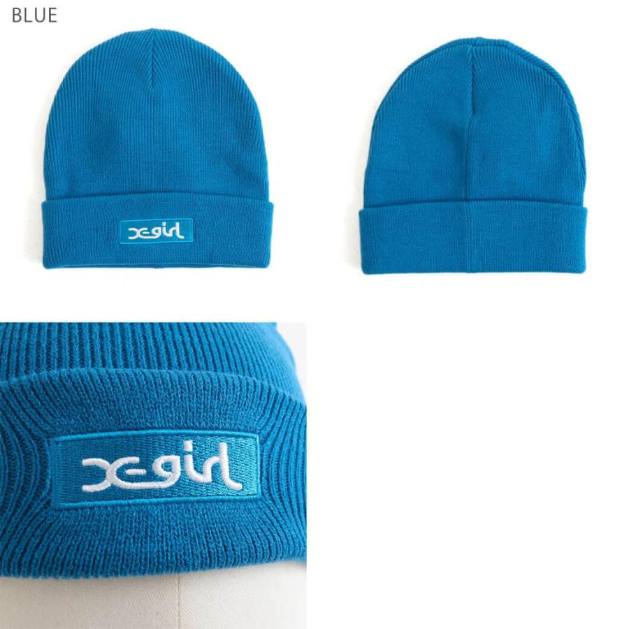 X-girl エックスガール BOX LOGO KNIT CAP レディース X-girl エックスガール BOX LOGO KNIT CAP レディース