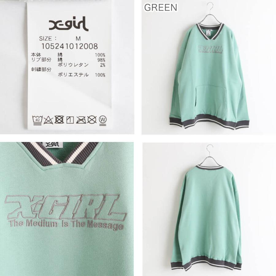 X-girl エックスガール STRIPED RIB SWEAT TOP スウェット X-girl エックスガール STRIPED RIB SWEAT TOP スウェット